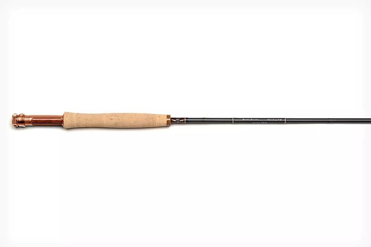 Studio photo of the butt section of a fly rod.